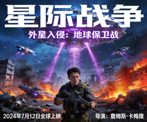 欧美大片《星际战争》海报 - 科幻战争，外星入侵，好莱坞特效